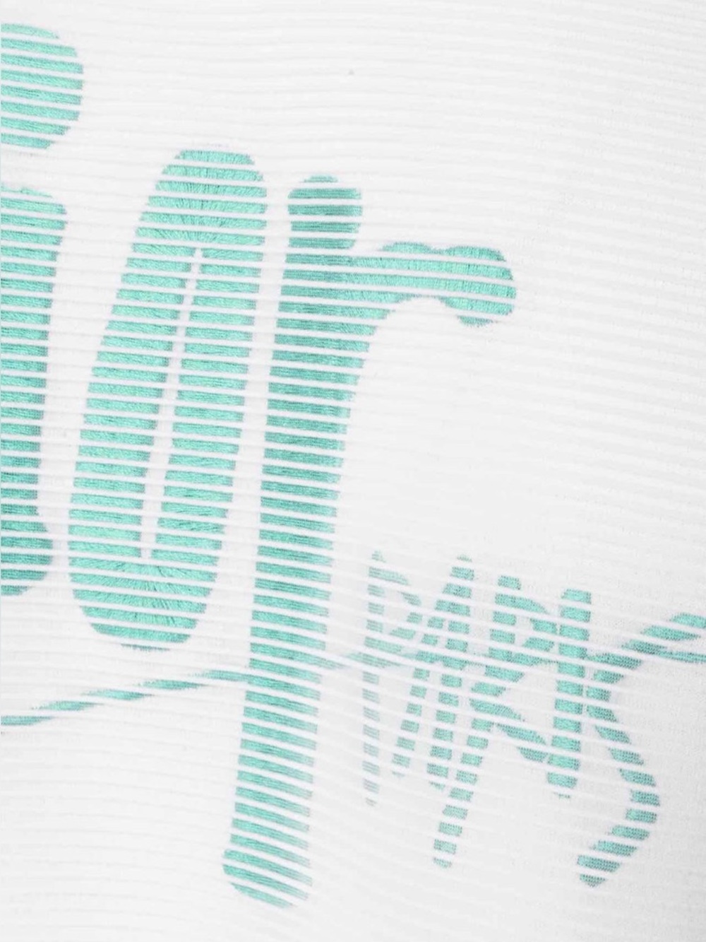 Dior White Tee with Mint Script Logo - Picture 2 of 6